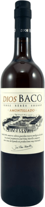 22,95 € Envio grátis | Vinho fortificado Dios Baco Amontillado D.O. Jerez-Xérès-Sherry Andaluzia Espanha Palomino Fino Garrafa 75 cl