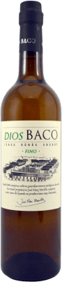 14,95 € Envío gratis | Vino generoso Dios Baco Fino D.O. Jerez-Xérès-Sherry Andalucía España Palomino Fino Botella 75 cl