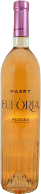 17,95 € Kostenloser Versand | Rosé-Wein Maset Eufòria Rosado D.O. Penedès Katalonien Spanien Pinot Schwarz, Garnacha Roja Flasche 75 cl