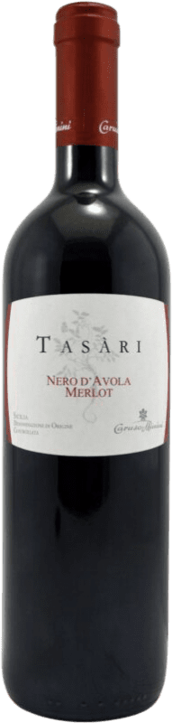 9,95 € Бесплатная доставка | Красное вино Caruso e Minini Tasàri D.O.C. Sicilia Сицилия Италия Merlot, Nero d'Avola бутылка 75 cl