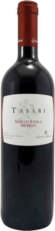 6,95 € Бесплатная доставка | Красное вино Caruso e Minini Tasàri D.O.C. Sicilia Сицилия Италия Merlot, Nero d'Avola бутылка 75 cl