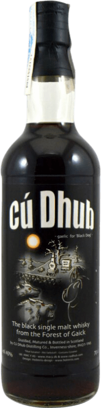 48,95 € Envío gratis | Whisky Single Malt Cú Dhub. The Black Reino Unido Botella 70 cl