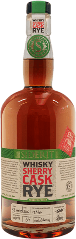 79,95 € Envoi gratuit | Single Malt Whisky Siderit Sherry Cask Rye Espagne Bouteille 70 cl