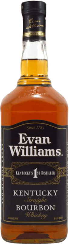 23,95 € Free Shipping | Whisky Bourbon Marie Brizard Evan Williams Straight United States Bottle 1 L