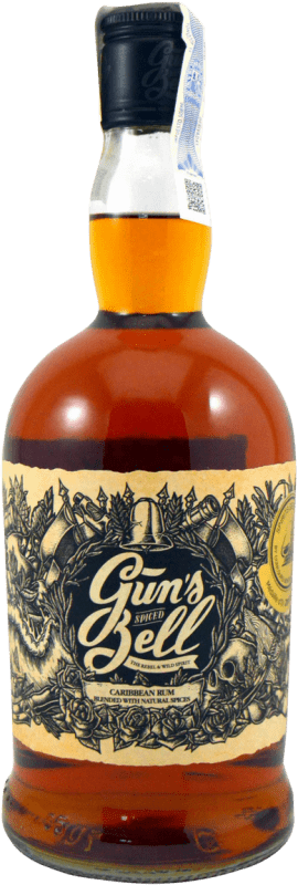 38,95 € Envío gratis | Ron Hedonist Gun's Bell Spiced Caribbean Rum Francia Botella 70 cl