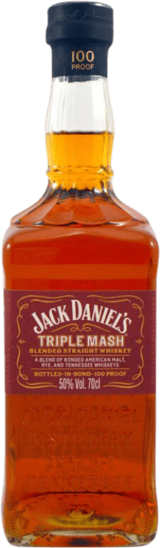 49,95 € Envio grátis | Whisky Bourbon Jack Daniel's Triple Malt Estados Unidos Garrafa Medium 50 cl