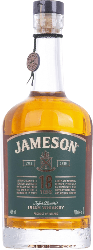 169,95 € Kostenloser Versand | Whiskey Blended Jameson Irland 18 Jahre Flasche 70 cl