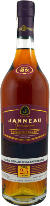 144,95 € Envío gratis | Armagnac Janneau Francia 25 Años Botella 70 cl