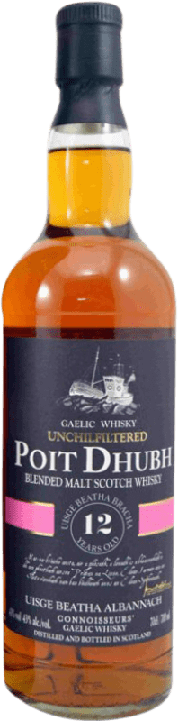 68,95 € Envío gratis | Whisky Single Malt Pràban Poit Dhubh Reino Unido 12 Años Botella 70 cl