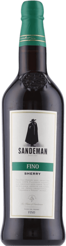 10,95 € Envio grátis | Vinho fortificado Sandeman Porto Fino D.O. Jerez-Xérès-Sherry Andaluzia Espanha Garrafa 75 cl