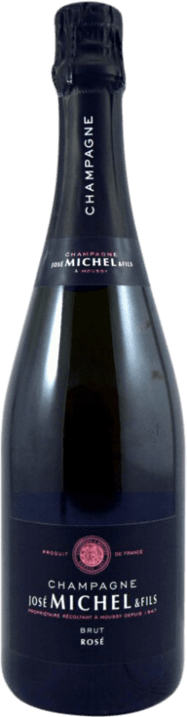 52,95 € Envío gratis | Vino rosado José Michel Rosé Brut A.O.C. Champagne Champagne Francia Pinot Negro, Pinot Meunier Botella 75 cl