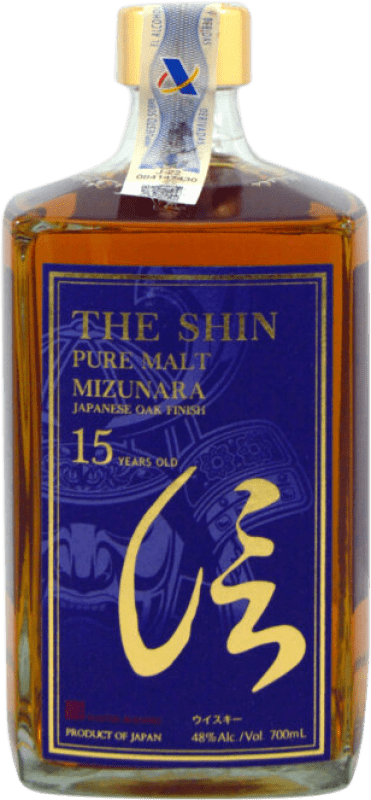 217,95 € Бесплатная доставка | Односолодовый виски Shinobu The Shin Pure — Чистый, Japanese Mizunara Oak Cask — Бочка из японского дуба Мизунара Япония 15 Лет 70 cl