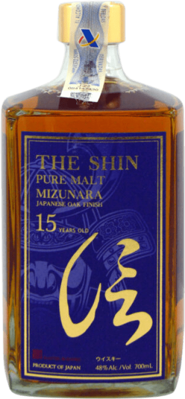 222,95 € Free Shipping | Whisky Single Malt Shinobu The Shin Mizunara Pure Japan 15 Years Bottle 70 cl