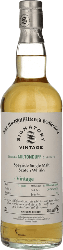 59,95 € 送料無料 | ウイスキーシングルモルト Signatory Vintage The Unchilfiltered Collection at Miltonduff イギリス 12 年 ボトル 70 cl