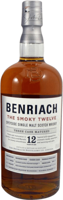 63,95 € Envoi gratuit | Whisky Single Malt The Benriach The Smoky Twelve Royaume-Uni 12 Ans Bouteille 70 cl