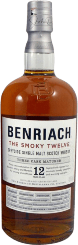 64,95 € Free Shipping | Whisky Single Malt The Benriach The Smoky Twelve United Kingdom 12 Years Bottle 70 cl