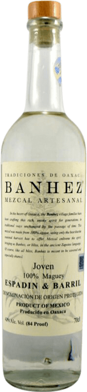58,95 € Kostenloser Versand | Mezcal Banhez Barril Espadín Jung Mexiko 70 cl