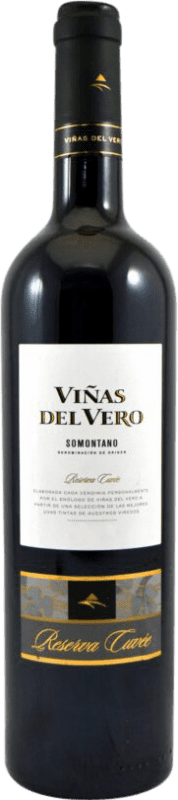 18,95 € Envío gratis | Vino tinto Viñas del Vero Cuvée Reserva D.O. Somontano Aragón España Merlot, Syrah, Cabernet Sauvignon Botella 75 cl