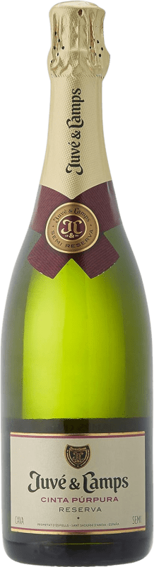 18,95 € Envio grátis | Espumante branco Juvé y Camps Cinta Púrpura Semi-seco Semi-doce D.O. Cava Espanha Macabeo, Xarel·lo, Parellada Garrafa 75 cl