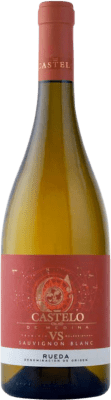 9,95 € Envío gratis | Vino blanco Castelo de Medina Vendimia Seleccionada D.O. Rueda Castilla y León España Sauvignon Blanca Botella 75 cl