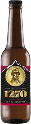 1,95 € Envio grátis | Cerveja 1270 Lager Rubia Malta Castela e Leão Espanha Garrafa Terço 33 cl