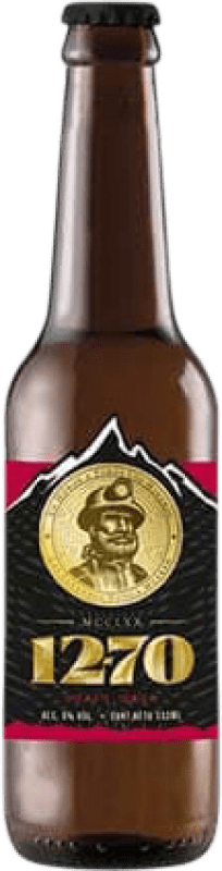 1,95 € Free Shipping | Beer 1270 Lager, Rubia — Blonde Castilla y León Spain Third-Liter Bottle 33 cl Malt