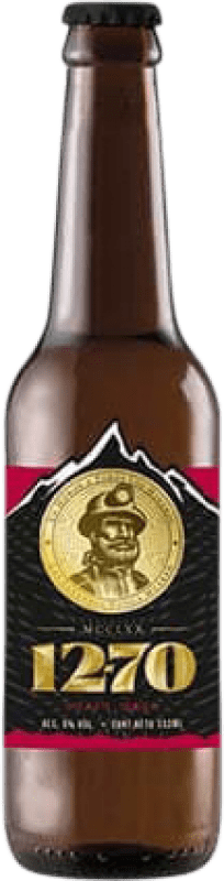 1,95 € Envío gratis | Cerveza 1270 Lager Rubia Malta Castilla y León España Botellín Tercio 33 cl