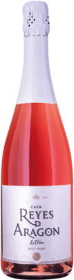 10,95 € Envio grátis | Espumante rosé Reyes de Aragón Rosado Brut Crianza D.O. Calatayud Espanha Grenache Garrafa 75 cl