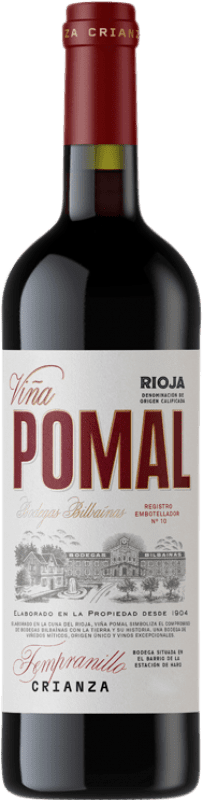 9,95 € 送料無料 | 赤ワイン Bodegas Bilbaínas Viña Pomal 高齢者 D.O.Ca. Rioja ラ・リオハ スペイン Tempranillo ボトル 75 cl