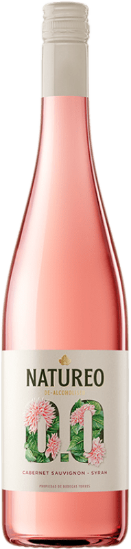 12,95 € Free Shipping | Rosé wine Torres Natureo Rosado sin Alcohol D.O. Penedès Catalonia Spain Syrah, Cabernet Sauvignon Bottle 75 cl