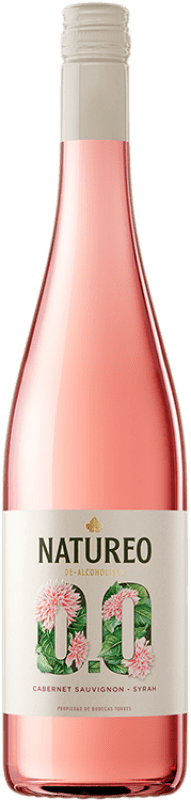 9,95 € Kostenloser Versand | Roséwein Torres Natureo Rosado D.O. Penedès Katalonien Spanien Syrah, Cabernet Sauvignon Flasche 75 cl Alkoholfrei