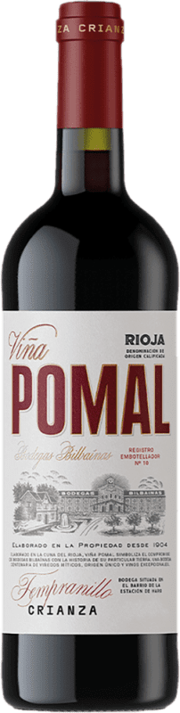 13,95 € 免费送货 | 红葡萄酒 Bodegas Bilbaínas Viña Pomal Centenario — 百年 Crianza — 陈酿 D.O.Ca. Rioja 拉里奥哈 西班牙 Tempranillo — 丹魄 75 cl