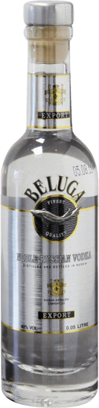 3,95 € Envío gratis | Vodka Mariinsk Beluga Rusia Botellín Miniatura 5 cl