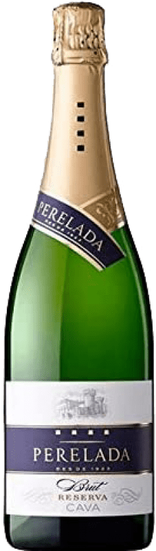 8,95 € 免费送货 | 白起泡酒 Perelada 香槟 预订 D.O. Cava 加泰罗尼亚 西班牙 Tempranillo, Merlot, Syrah 瓶子 75 cl
