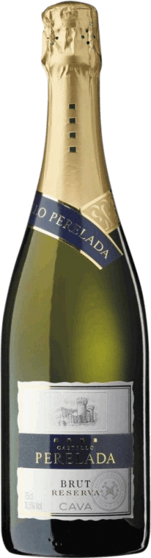 8,95 € Spedizione Gratuita | Spumante bianco Perelada Brut Riserva D.O. Cava Catalogna Spagna Tempranillo, Merlot, Syrah Bottiglia 75 cl