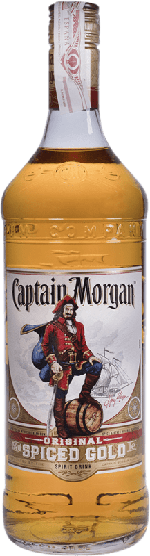 18,95 € 送料無料 | ラム Captain Morgan Gold — ゴールドエディション ジャマイカ 1 L Spiced — スパイス入り