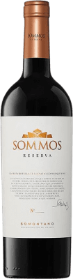 13,95 € Envío gratis | Vino tinto Sommos Reserva D.O. Somontano Aragón España Merlot, Syrah, Cabernet Sauvignon Botella 75 cl