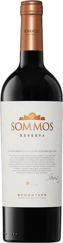 10,95 € Free Shipping | Red wine Sommos Reserve D.O. Somontano Aragon Spain Merlot, Syrah, Cabernet Sauvignon Bottle 75 cl