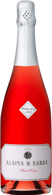 10,95 € Kostenloser Versand | Rosé Sekt Alsina Sardà Rosado D.O. Cava Spanien Trepat Flasche 75 cl
