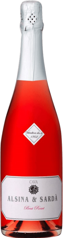 7,95 € Бесплатная доставка | Розовое игристое Alsina Sardà Rosado D.O. Cava Испания Trepat бутылка 75 cl