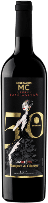 22,95 € Envío gratis | Vino Tinto Marqués de Cáceres Generación MC Simof José Galván 50th Edición Limitada, Edición Especial Aniversario Crianza D.O.Ca. Rioja La Rioja España Tempranillo Botella 75 cl