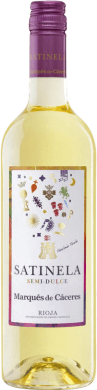8,95 € Kostenloser Versand | Weißwein Marqués de Cáceres Satinela Semiseco — Halbtrocken Jung D.O.Ca. Rioja La Rioja Spanien Viura, Malvasia Flasche 75 cl