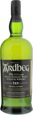 98,95 € 免费送货 | 威士忌单一麦芽威士忌 Ardbeg 苏格兰 英国 10 岁 瓶子 1 L