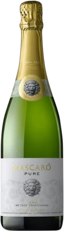 17,95 € 送料無料 | 白スパークリングワイン Mascaró Pure ブルットの自然 D.O. Cava スペイン Macabeo, Parellada ボトル 75 cl