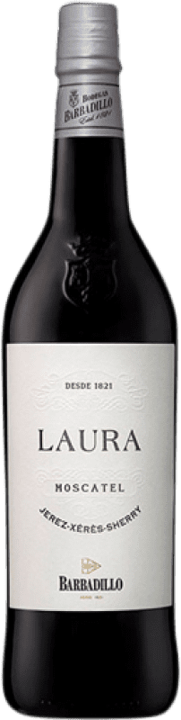 7,95 € Kostenloser Versand | Verstärkter Wein Barbadillo Laura D.O. Jerez-Xérès-Sherry Andalusien Spanien Muscat von Alexandria Halbe Flasche 37 cl