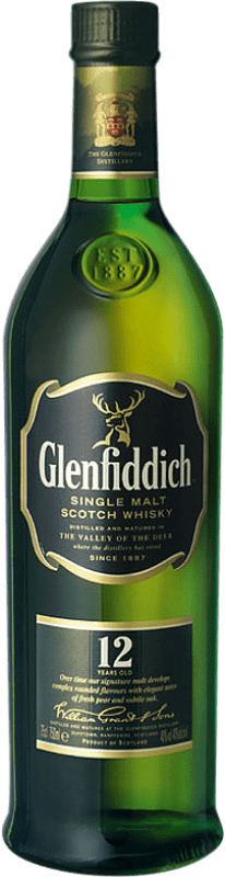 61,95 € Spedizione Gratuita | Whisky Single Malt Glenfiddich Scozia Regno Unito 12 Anni Bottiglia 1 L