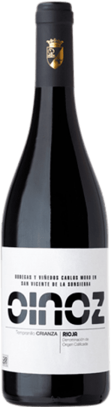 32,95 € Kostenloser Versand | Rotwein Carlos Moro Oinoz Crianza — Kurze Fassreifung D.O.Ca. Rioja La Rioja Spanien Tempranillo Magnumflasche 1,5 L