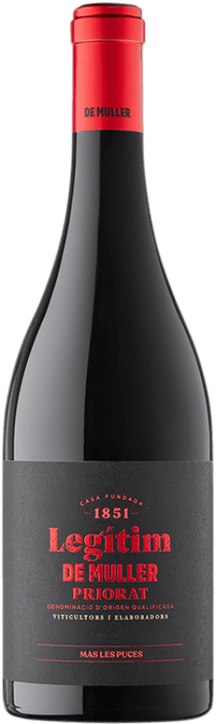 14,95 € Envío gratis | Vino tinto De Muller Legítim Crianza D.O.Ca. Priorat Cataluña España Merlot, Syrah, Garnacha Tintorera, Cariñena Botella 75 cl