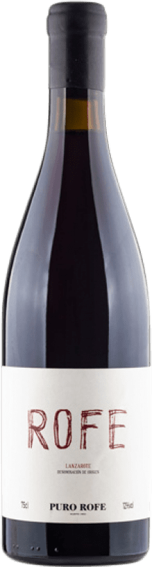 43,95 € Free Shipping | Red wine Puro Rofe D.O. Lanzarote Canary Islands Spain Listán Black Bottle 75 cl