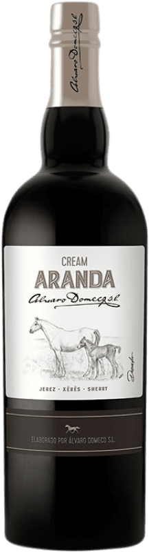 17,95 € 免费送货 | 强化酒 Domecq Aranda Cream D.O. Jerez-Xérès-Sherry 安达卢西亚 西班牙 Palomino Fino, Pedro Ximénez 瓶子 75 cl